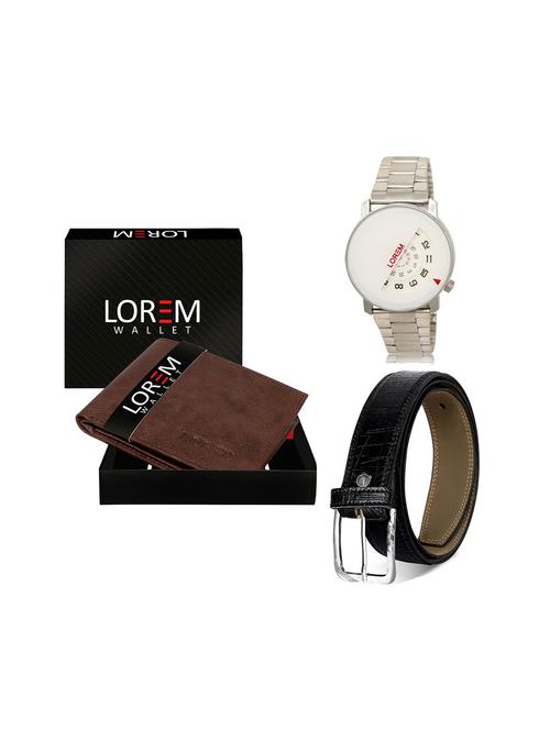 belt, wallet & watch gift combo - 19244503 - Very Small Image - 1