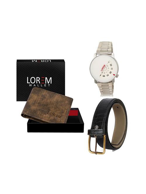 belt, wallet & watch gift combo - 19244597 - Very Small Image - 1