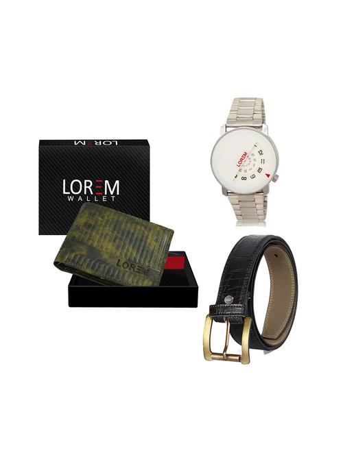 belt, wallet & watch gift combo - 19244607 - Very Small Image - 1