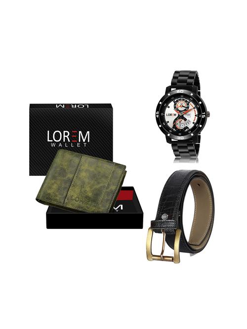 belt, wallet & watch gift combo - 19244805 - Very Small Image - 1