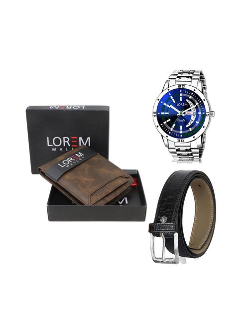 belt, wallet & watch gift combo - 19245002 - Very Small Image - 1