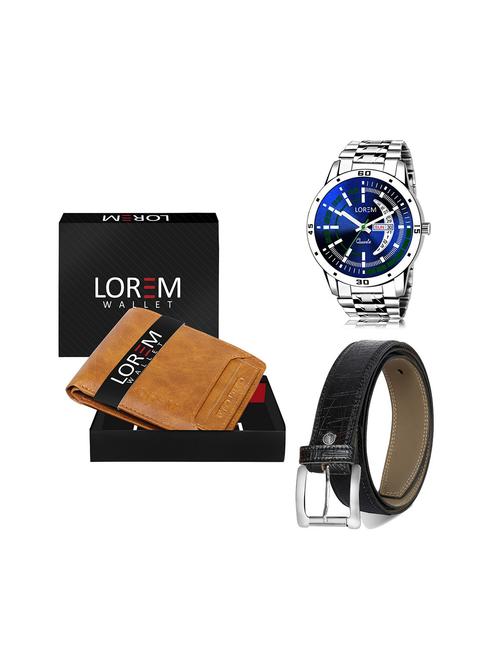 belt, wallet & watch gift combo - 19245004 - Very Small Image - 1