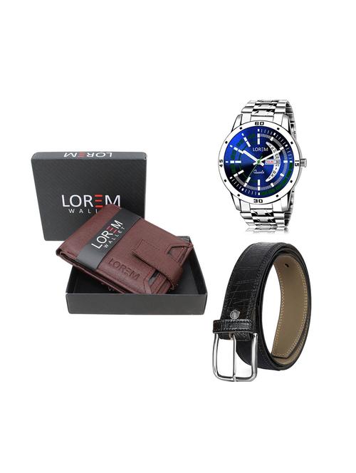 belt, wallet & watch gift combo - 19245024 - Very Small Image - 1