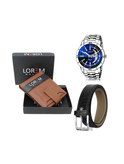 belt, wallet & watch gift combo - 19245032 - Very Small Image - 1