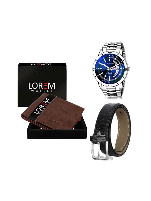 belt, wallet & watch gift combo - 19245044 - Very Small Image - 1