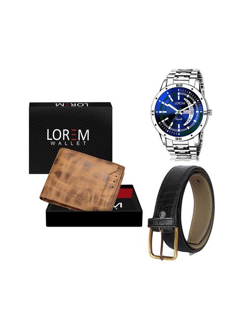 belt, wallet & watch gift combo - 19245095 - Very Small Image - 1