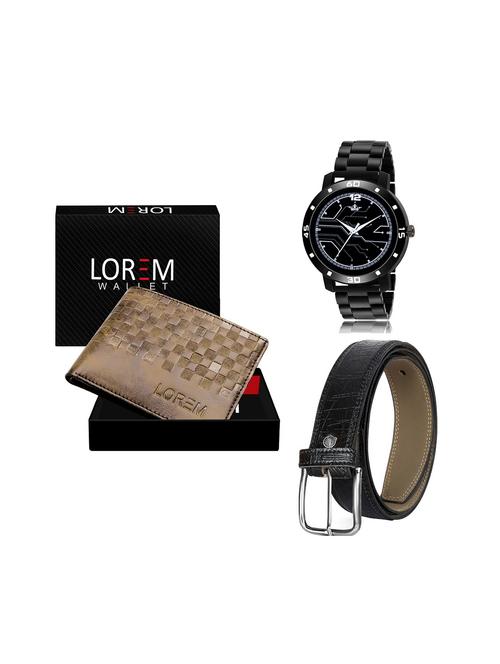 belt, wallet & watch gift combo - 19245996 - Very Small Image - 1