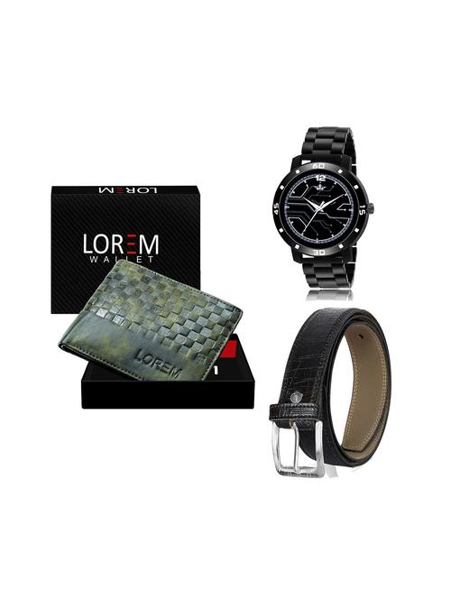 belt, wallet & watch gift combo - 19246010 - Very Small Image - 1