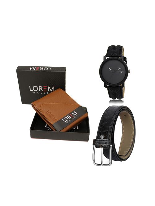 belt, wallet & watch gift combo - 19246062 - Very Small Image - 1