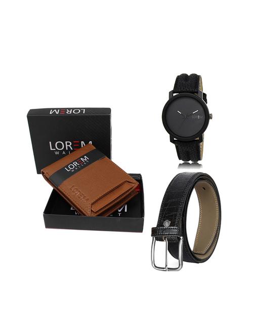 belt, wallet & watch gift combo - 19246074 - Very Small Image - 1