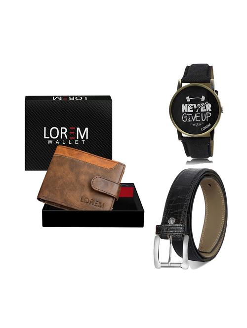 belt, wallet & watch gift combo - 19247932 - Very Small Image - 1