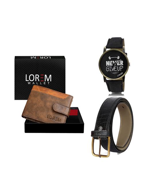 belt, wallet & watch gift combo - 19247933 - Very Small Image - 1