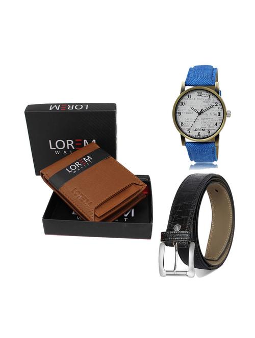belt, wallet & watch gift combo - 19247962 - Very Small Image - 1