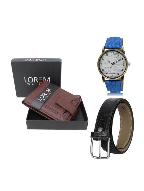 belt, wallet & watch gift combo - 19247994 - Very Small Image - 1