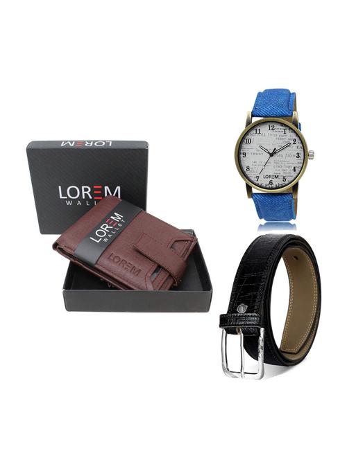 belt, wallet & watch gift combo - 19247995 - Very Small Image - 1
