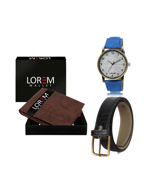 belt, wallet & watch gift combo - 19248011 - Very Small Image - 1