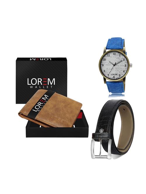 belt, wallet & watch gift combo - 19248016 - Very Small Image - 1