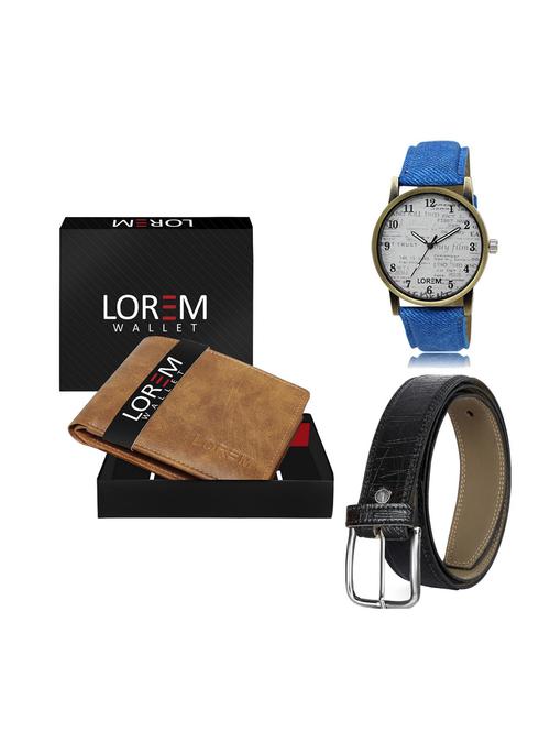 belt, wallet & watch gift combo - 19248018 - Very Small Image - 1