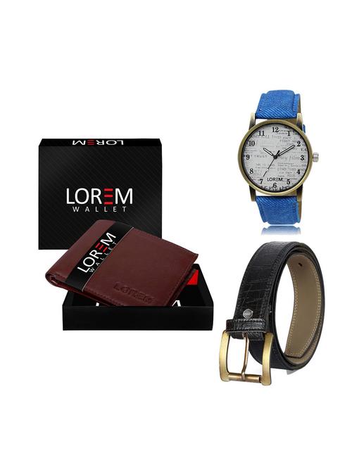 belt, wallet & watch gift combo - 19248021 - Very Small Image - 1