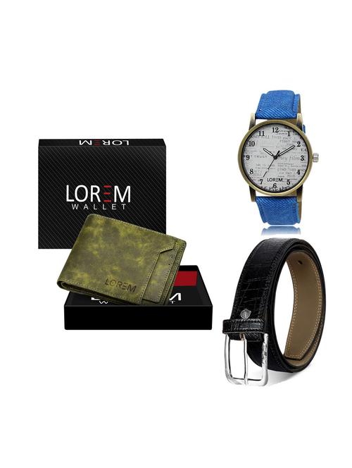 belt, wallet & watch gift combo - 19248037 - Very Small Image - 1