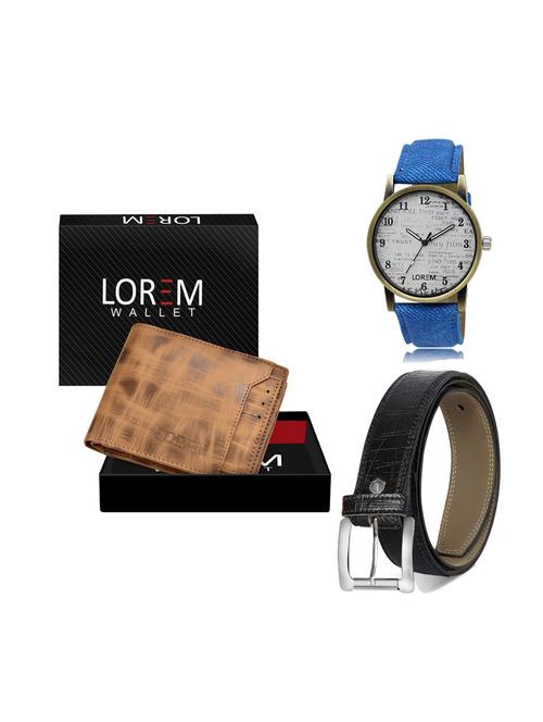 belt, wallet & watch gift combo - 19248064 - Very Small Image - 1