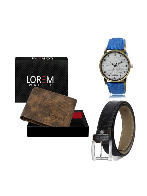 belt, wallet & watch gift combo - 19248106 - Very Small Image - 1