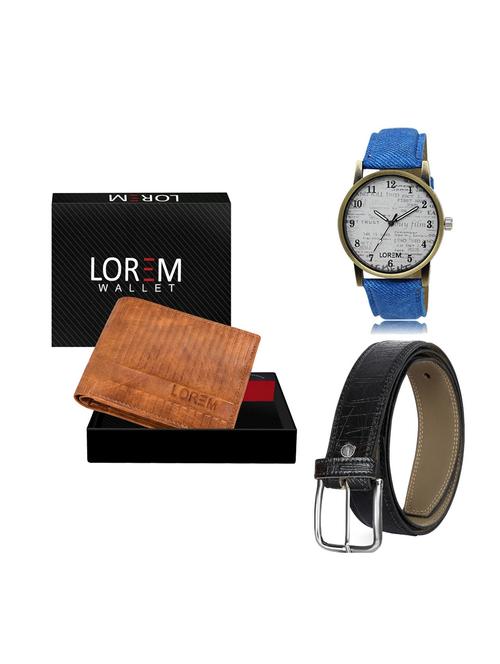 belt, wallet & watch gift combo - 19248114 - Very Small Image - 1