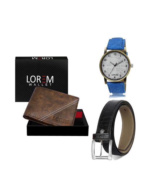 belt, wallet & watch gift combo - 19248130 - Very Small Image - 1