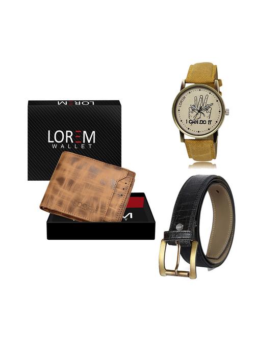 belt, wallet & watch gift combo - 19248603 - Very Small Image - 1