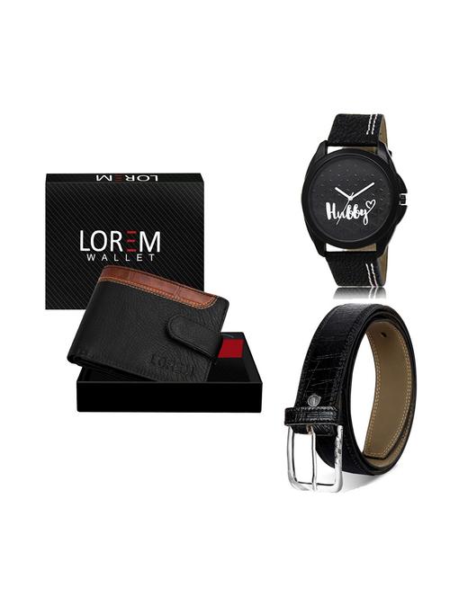 belt, wallet & watch gift combo - 19249021 - Very Small Image - 1