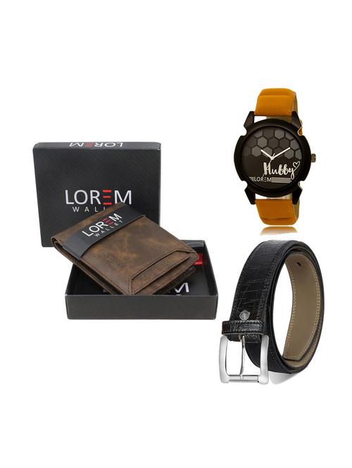 belt, wallet & watch gift combo - 19249048 - Very Small Image - 1