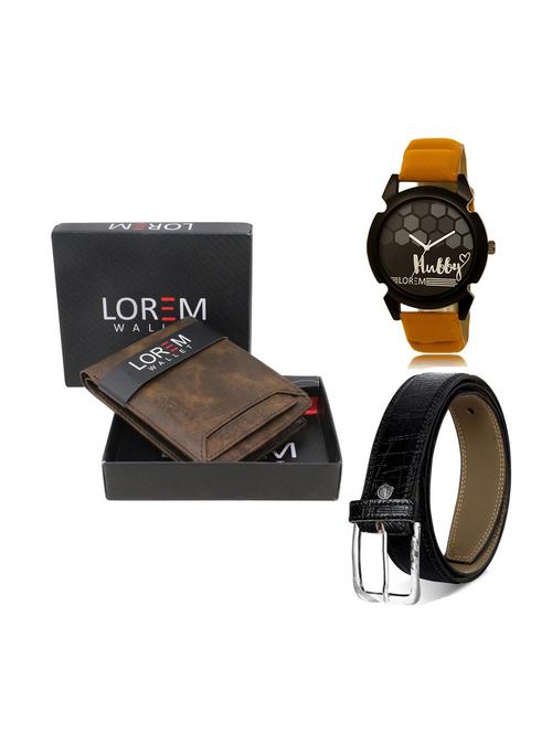 belt, wallet & watch gift combo - 19249051 - Very Small Image - 1