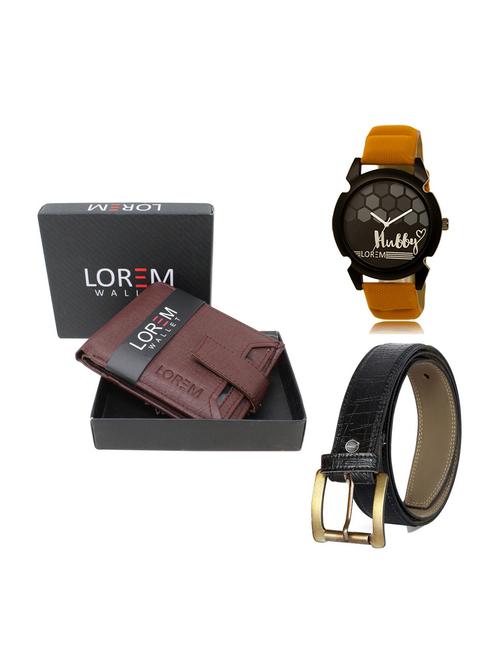 belt, wallet & watch gift combo - 19249071 - Very Small Image - 1