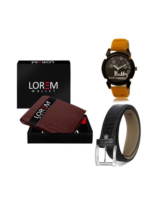 belt, wallet & watch gift combo - 19249102 - Very Small Image - 1