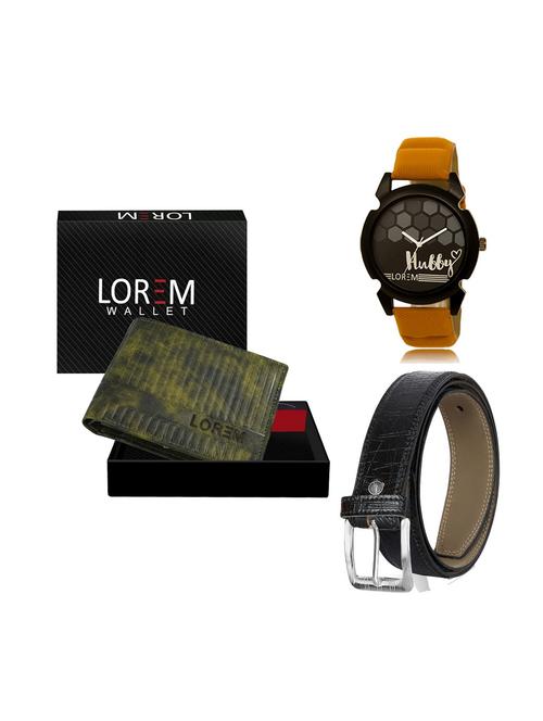 belt, wallet & watch gift combo - 19249202 - Very Small Image - 1