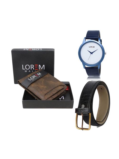 belt, wallet & watch gift combo - 19249319 - Very Small Image - 1