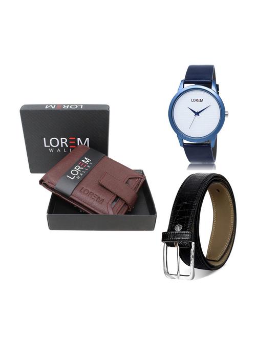 belt, wallet & watch gift combo - 19249345 - Very Small Image - 1