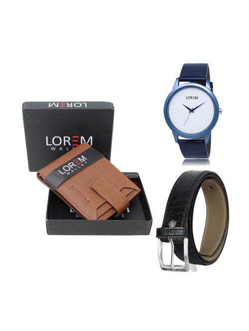 belt, wallet & watch gift combo - 19249352 - Very Small Image - 1