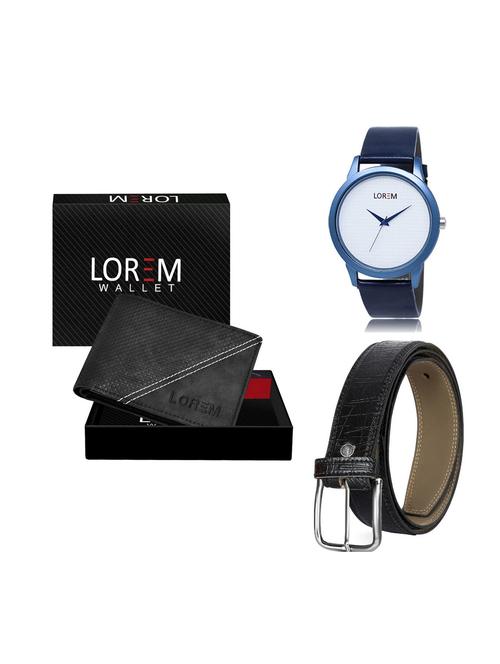belt, wallet & watch gift combo - 19249500 - Very Small Image - 1
