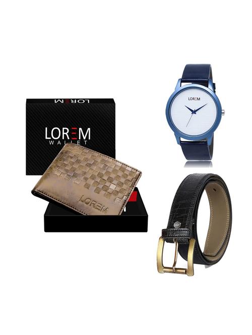 belt, wallet & watch gift combo - 19249503 - Very Small Image - 1