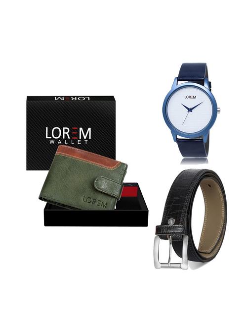 belt, wallet & watch combo - 19249564 - Very Small Image - 1