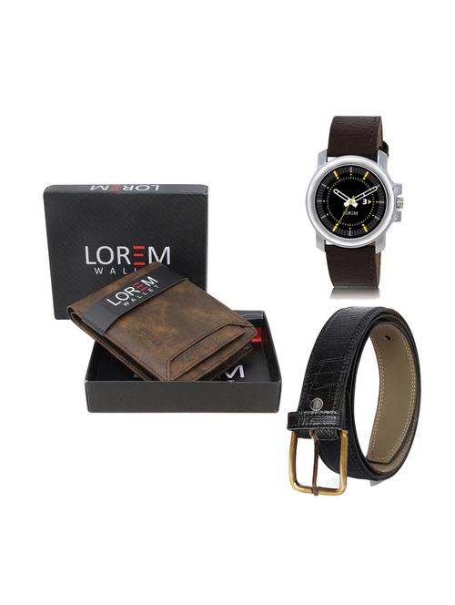 belt, wallet & watch combo - 19249589 - Very Small Image - 1