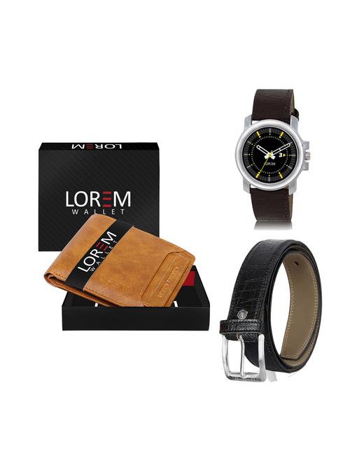 belt, wallet & watch combo - 19249598 - Very Small Image - 1