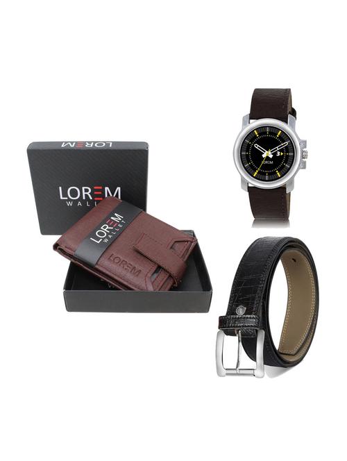 belt, wallet & watch combo - 19249612 - Very Small Image - 1