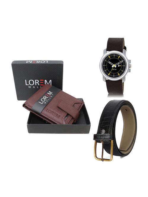 belt, wallet & watch combo - 19249613 - Very Small Image - 1