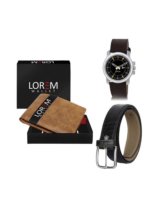 belt, wallet & watch combo - 19249638 - Very Small Image - 1