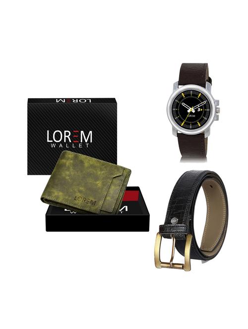 belt, wallet & watch combo - 19249653 - Very Small Image - 1