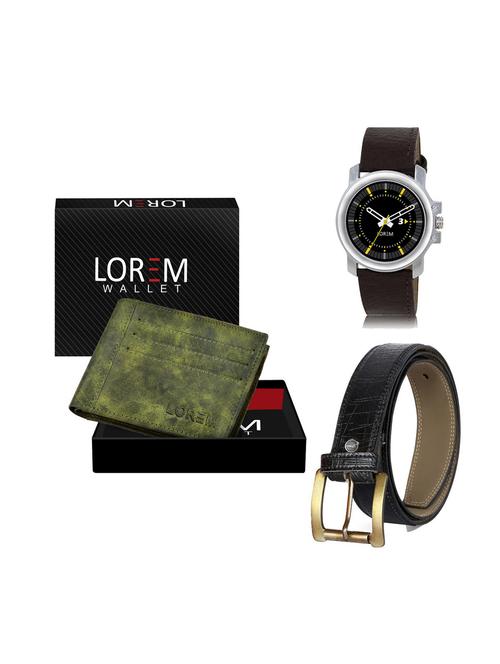 belt, wallet & watch combo - 19249659 - Very Small Image - 1