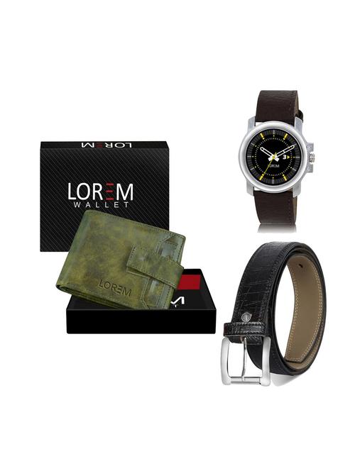 belt, wallet & watch combo - 19249690 - Very Small Image - 1