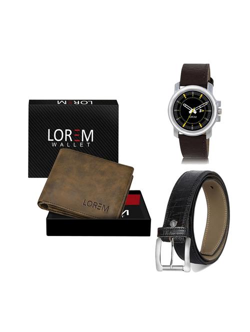 belt, wallet & watch combo - 19249708 - Very Small Image - 1